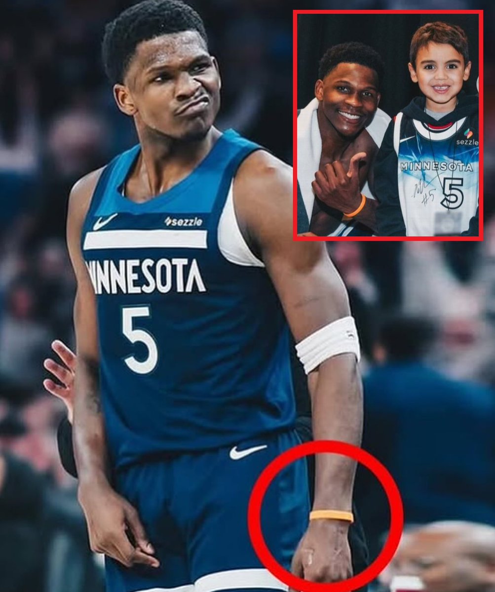 Anthony Edwards still has the wristband he received from 6-year-old Luca, a little boy diagnosed with cancer.

He promised he would wear it for the rest of his career—and he kept his word 🙌🏽💯