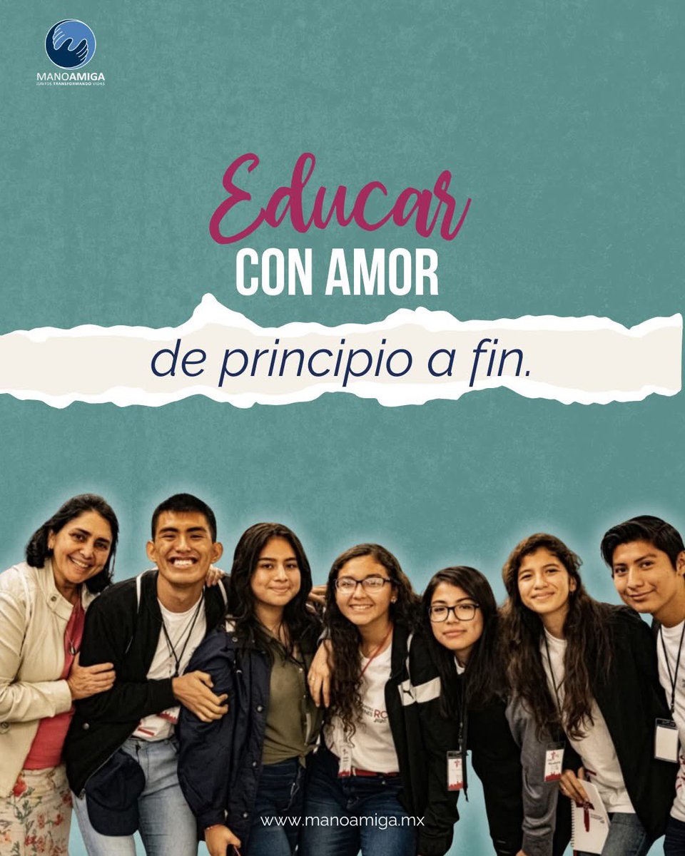 En Mano Amiga dirigimos nuestros esfuerzos para poner el amor como principio, fin y motor de la labor formativa, porque solo educa y sólo forma bien, quien ama.

#Educación #JuntosTransformandoVidas