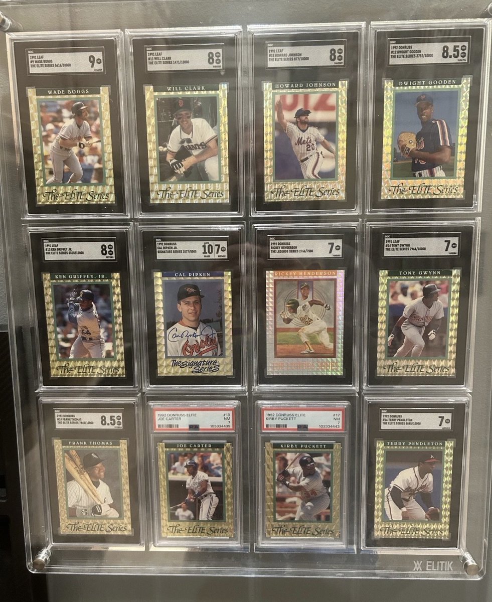 Once more chance for you all on this. If no takers I'll be posting separately on eBay later this week. 1992 Donruss Elite Signature Series Graded Set of 12 (Griffey, Ripken, Thomas ) - Previously lowered to $2200 but I want to move it so will drop to $1950 shipped. #thehobby