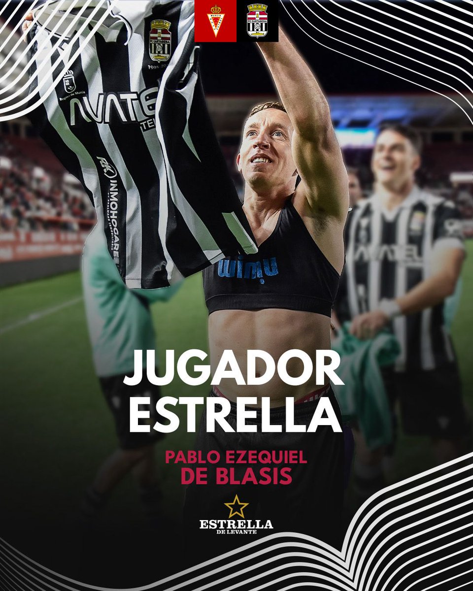 🤩 𝗣𝗮𝗯𝗹𝗼 𝗘𝘇𝗲𝗾𝘂𝗶𝗲𝗹 𝗱𝗲 𝗕𝗹𝗮𝘀𝗶𝘀, elegido #JugadorEstrella 

#ElDerbiRegional🤝<a href="/estrellalevante/">Estrella de Levante</a>

¡Enhorabuena! 🤍🖤