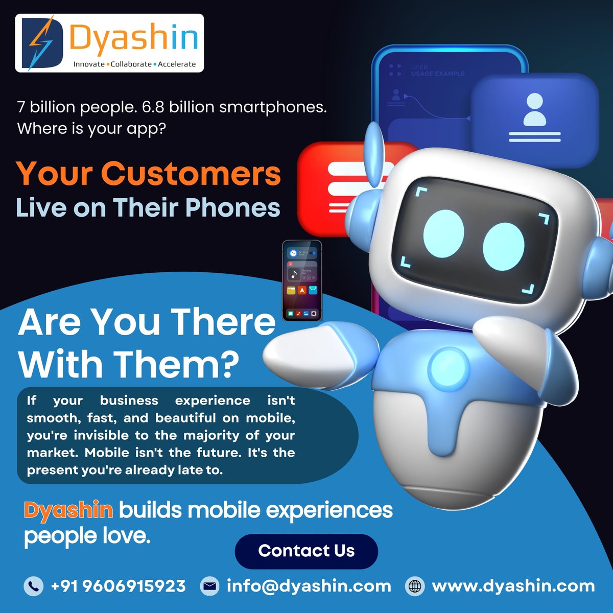 DyashinT18809's tweet image. Dyashin App Services for Brand Growth

At Dyashin, we build strategic mobile apps that boost brand presence, enhance customer engagement, and drive long-term growth.

+9606915923 info@dyashin.com dyashin.com
#Dyashin #MobileAppDevelopment #AppDevelopment #BrandGrowth