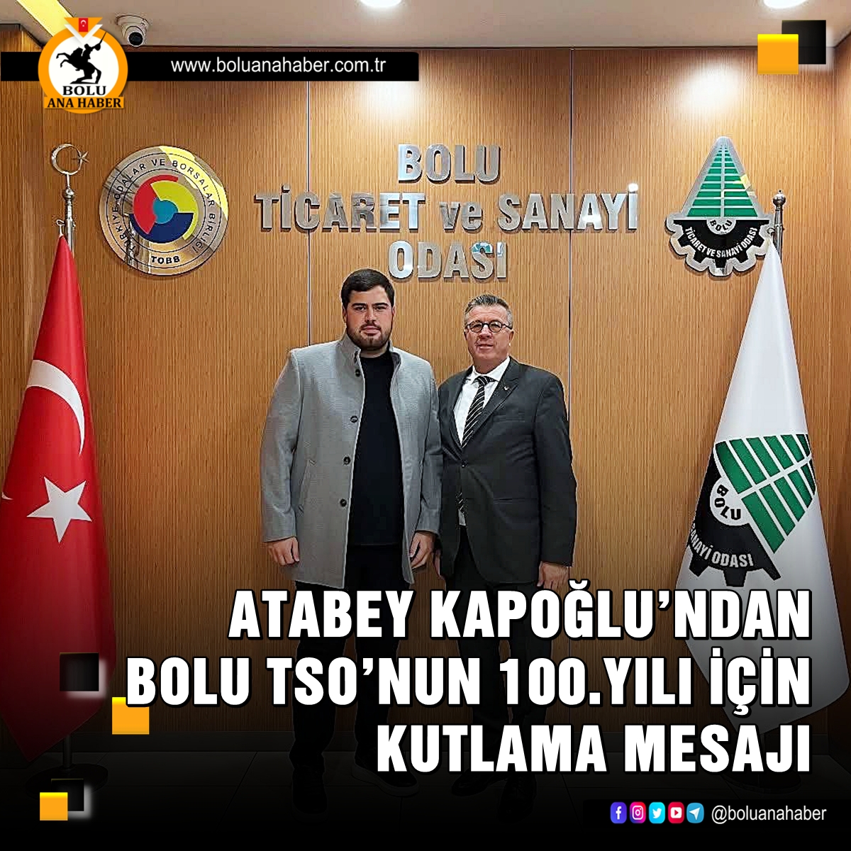 Bolu Ticaret ve Sanayi Odası’nın 100. yılı dolayısıyla bir mesaj yayımlayan Kapoğlu Yapı Yönetim Kurulu Üyesi Atabey Kapoğlu, kurumun Bolu’nun ticari ve sanayi gelişimindeki köklü rolüne dikkat çekti.
.<a href="/atabeykapoglu/">Atabey KAPOĞLU</a>