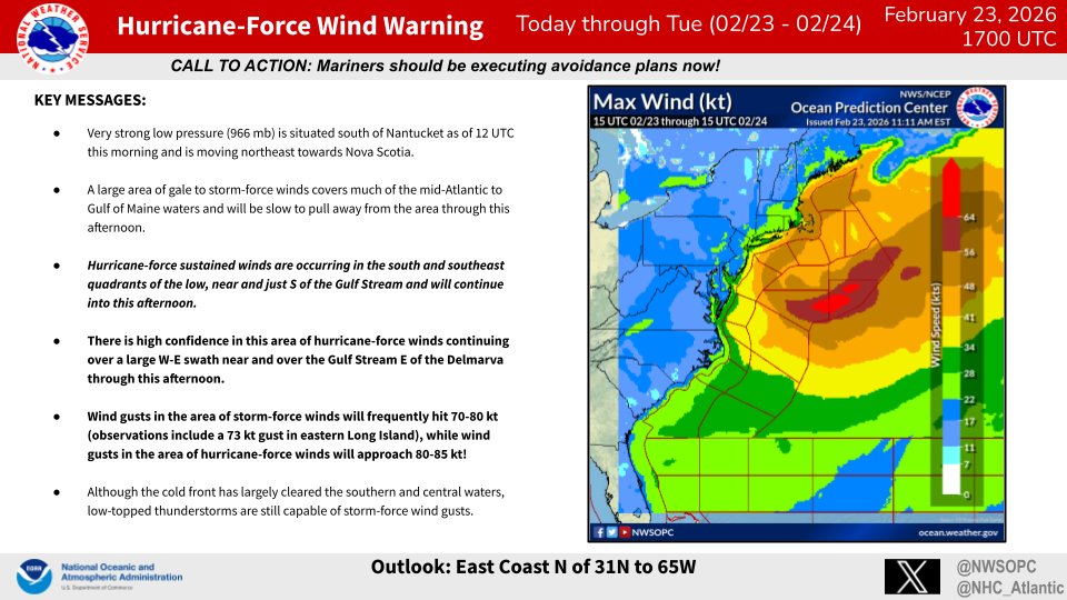 NWS Ocean Prediction Center tweet media
