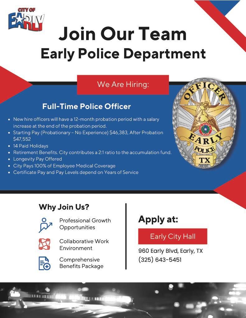 City of Early Police Department tweet media