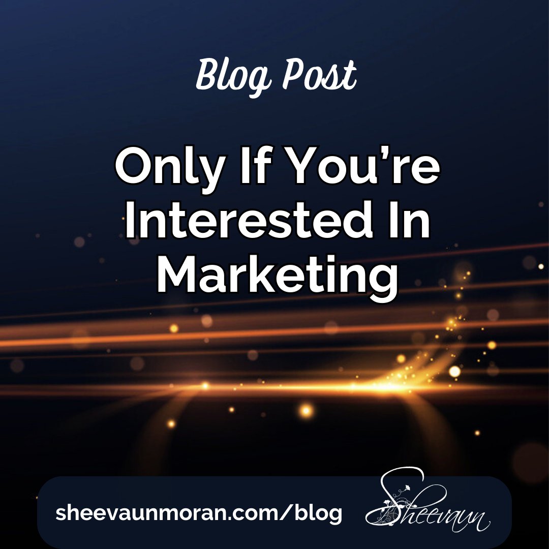 Only If You’re Interested In Marketing

The other day we spoke with folks who have been on my list for years and now they are taking action with us and have already gotten some pretty epic shifts.

blog.sheevaunmoran.com/uncategorized/…

#sheevaunmoran