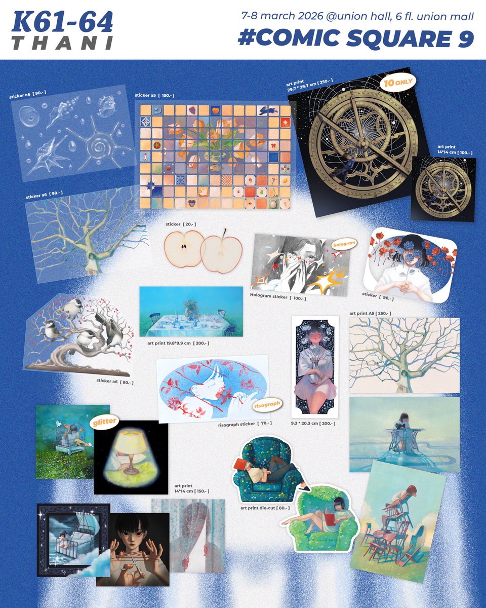 Thani | comic square 9 🤍
Booth K61-64

⏰ 7 - 8 march 2026
📍 union hall, 6 fl. Union mall

And I coming with <a href="/_pimuu/">pimu. K61-64 #CQ9</a> and <a href="/i_srmr/">สอมอ🌱 CQ9 K61-64 ☆</a> See ya!

#CQ9