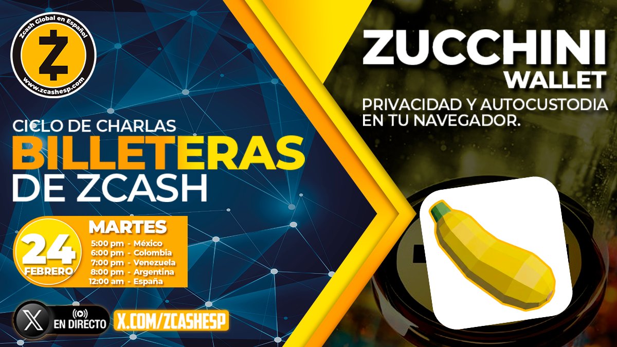 Hablaremos sobre <a href="/Zucchinifi/">Zucchini App</a>, la primera extensión de billetera nativa de Zcash con varias características e integraciones que te sorprenderán. 

Si quieres aprender TODO sobre esta billetera, y cómo sacarle el máximo provecho en Modo Jedi, ¡esta charla es para ti!

¡Activa tu