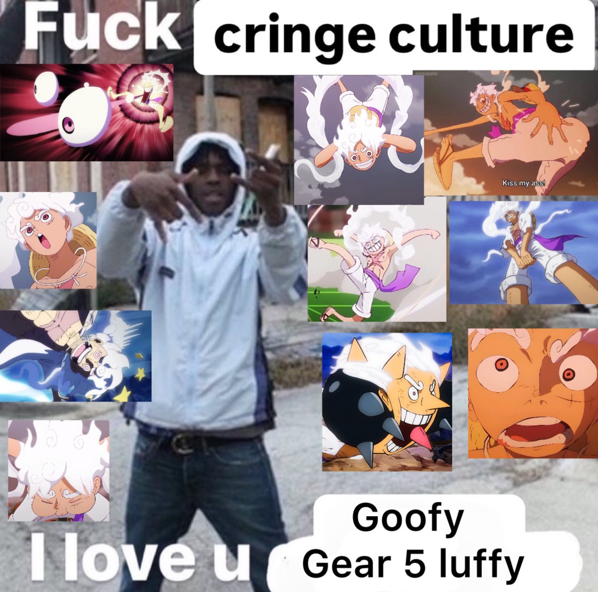 posting this again, nothing can ever stop me from loving you goofy gear 5 luffy