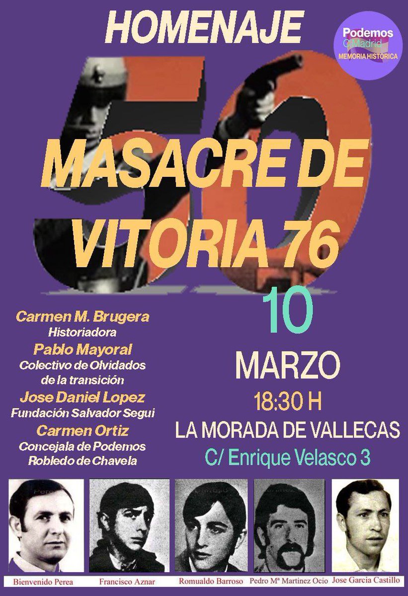 por los que dieron su vida para que ahora tengamos democracia.
Ni Olvido,Ni Perdon