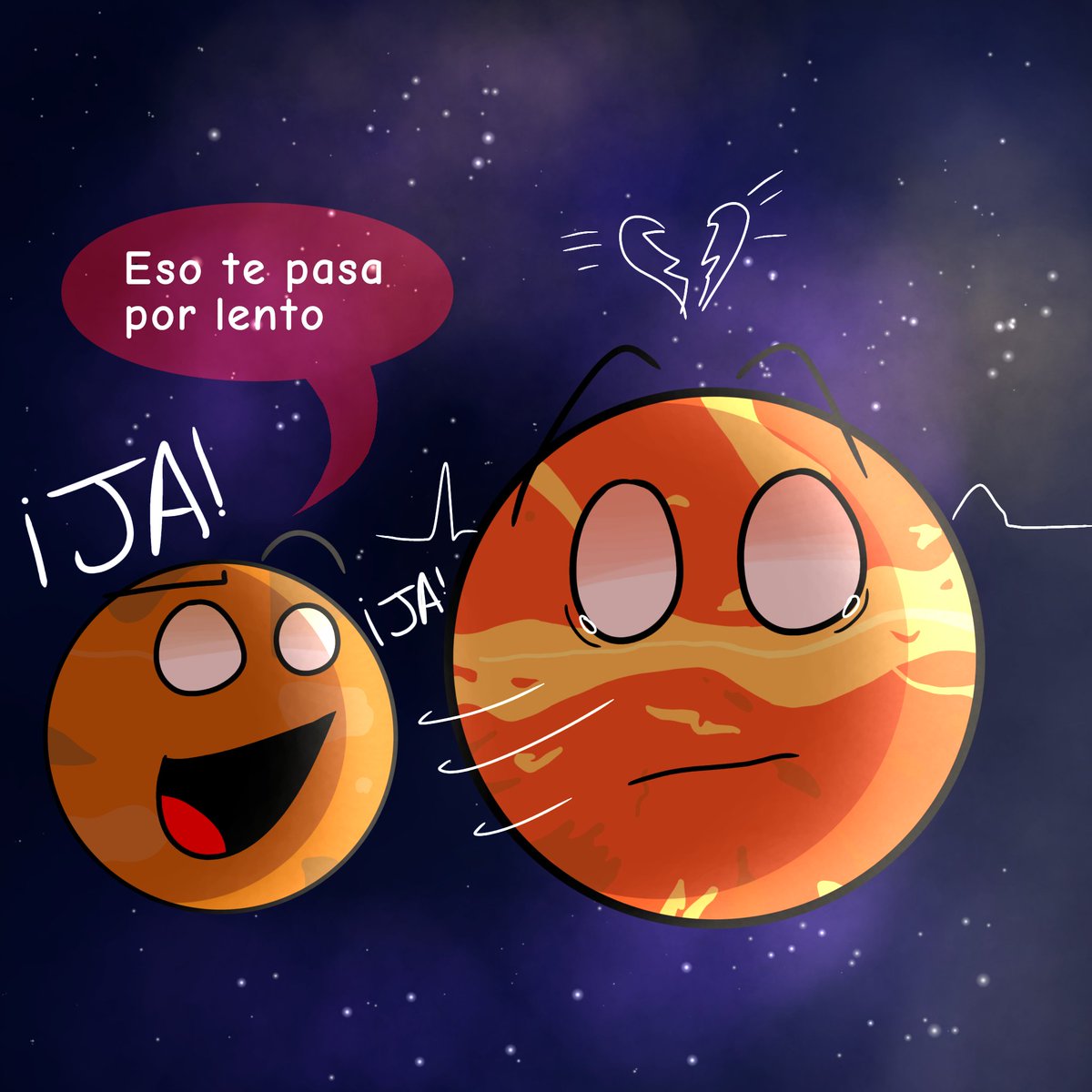 Monody_ocean's tweet image. Spaceballs... mi Venus x Tierra lloro al dibujar esto xd #spaceballs #ibispaintx