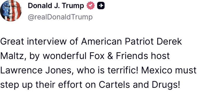 A Trump no le basta con El Mencho, quiere más, el régimen va a tener que empezar a entregar narcopolíticos de Morena y lo celebro.