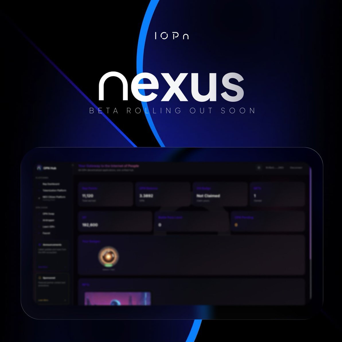 IOPn_io's tweet image. OPN balance, REP points, badges: all tracked in one system.

The ⋂exus.

Beta rolling out soon.
Accelerate ⋂