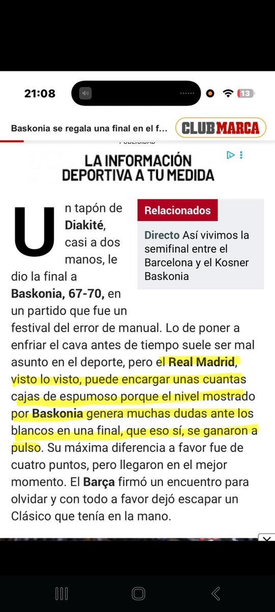 Taronja_Pat's tweet photo. Un aplauso para el que escribió esta fantasía sexual del @marca 

Por cierto, si no sabéis qué hacer con el espumoso, yo los recojo encantada...para los aficionados del @Baskonia , Salud!!!

#PanfletoMerengue @ACBCOM https://t.co/O6Y8mooWOI