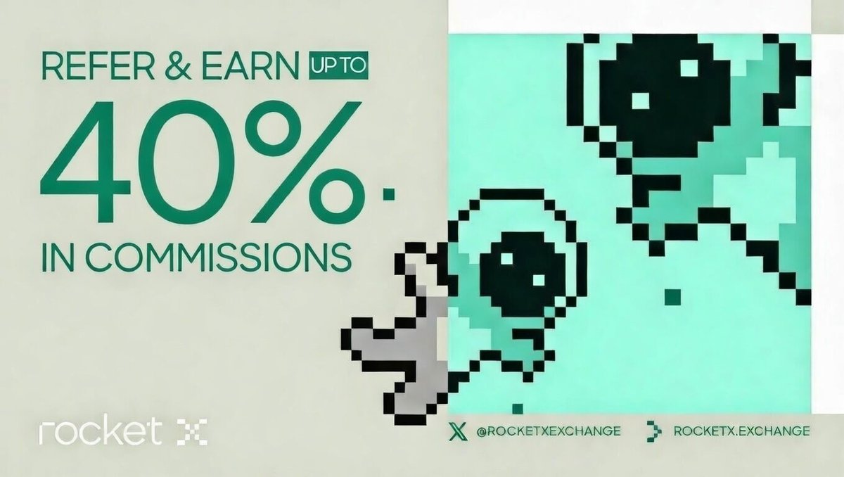 16% of RocketX users came from YOU. 

Our community literally drove growth.

So we’re bringing it back — bigger.

🚀 RocketX Affiliate Program Relaunched
• Up to 40% commission
• Lifetime earnings
• Refer once, earn forever

Builders. Creators. Degens.
It’s your turn again.