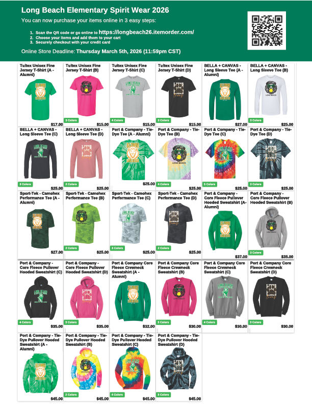 308LongBeach's tweet photo. 👕💙 Spirit Wear Fundraiser!
Show your Long Beach pride and support our students — every purchase helps! 🎉
👉  https://t.co/ZxDPoYwZde https://t.co/OzCaybws5k