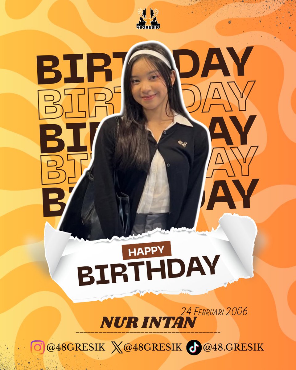 48Gresik's tweet photo. Selamat ulang tahun @N_IntanJKT48 🎉 Semoga tahun ini membawakanmu lebih banyak cinta, tawa, dan pencapaian baru. Teruslah bersinar di atas panggung dan dalam hati penggemarmu. 🌟🎂 

#48Gresik
#LuceInACup
#20YearsOfLight https://t.co/gMlzHeddds