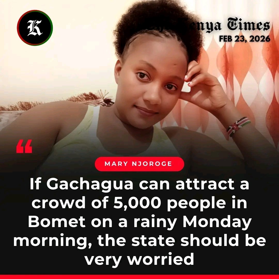 Mary Njoroge applauds Rigathi Gachagua for attracting a crowd of 5,000 in President William Ruto’s stronghold.