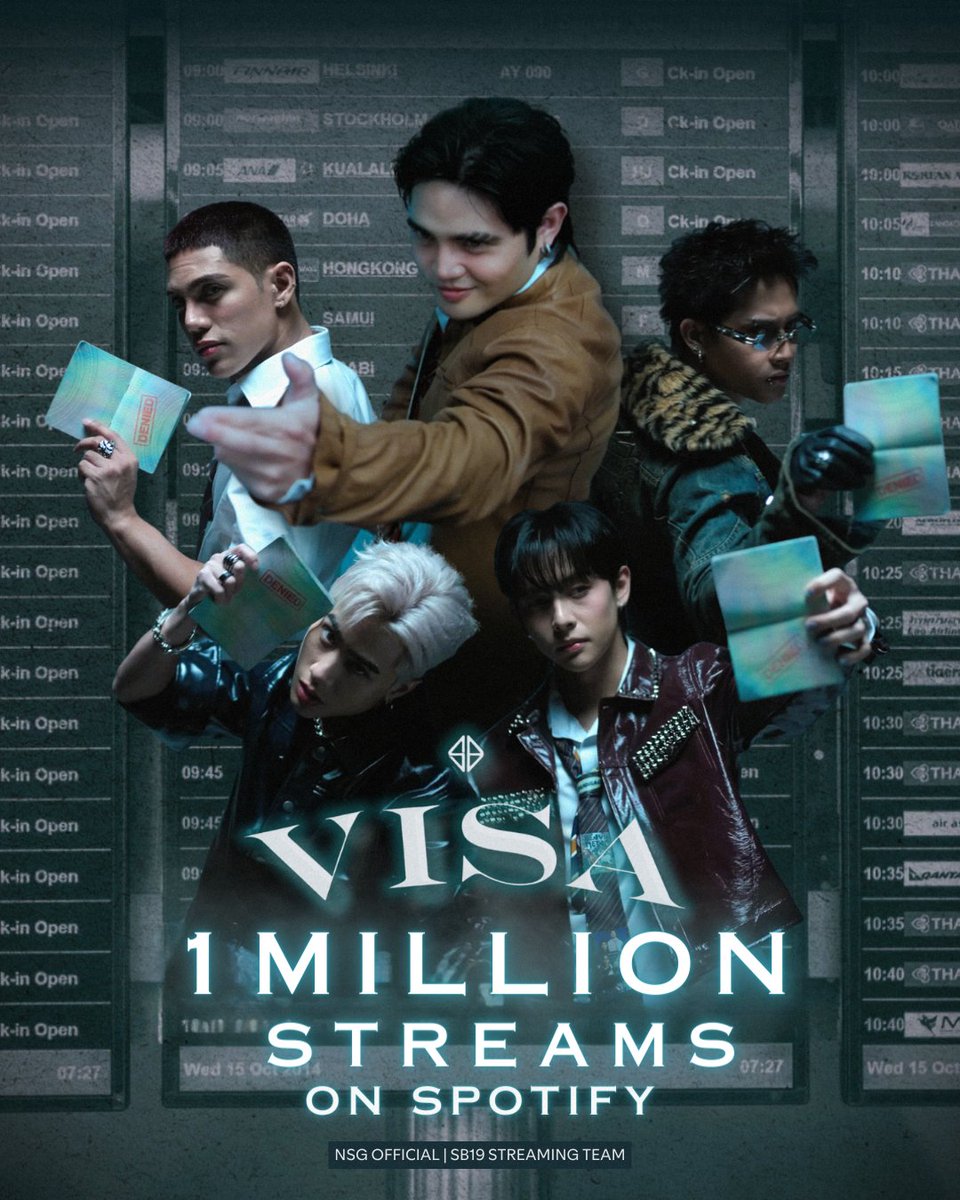 _OfficialNSG_'s tweet photo. @SB19Official 'VISA' has now reached 1 MILLION STREAMS on Spotify

187,650   — Partial 2/19
417,881    — Full day 2/20
322,234  — 2/21
304,611   — 2/22

1,232,376  — Total Streams

Keep on streaming, A'TIN!
🔗: https://t.co/NrjNAq7hpb https://t.co/C5mTtsV8Hx