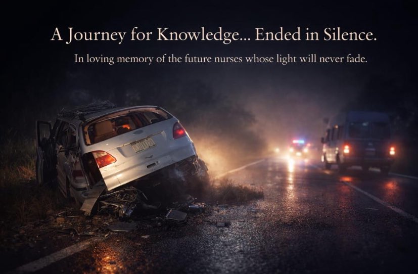 Zeezah221's tweet photo. This is so sad 😭 😭😭😭😭💔💔💔💔💔💔💔💔
A journey for knowledge…. Ended in silence.
In loving memory of the 6 LAUTECH ODL 500l Nursing students who lost their lives on their journey for their examination. 

Please your DUA will go a long way🙏🏿🙏🏿 https://t.co/aDRuWsNoBc