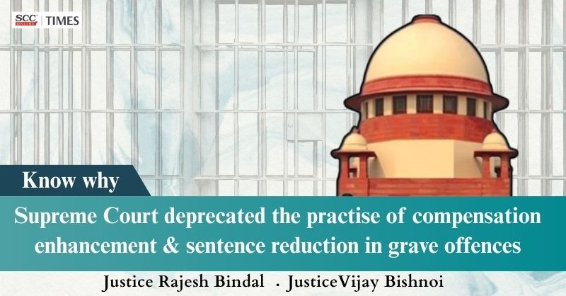 scconline_'s tweet image. Know why Supreme Court deprecated the practise of compensation enhancement &amp;amp; sentence reduction in grave offences

Read More Here- scctimes.com/4601WWD2

#SupremeCourt #AttempttoMurder #impositionofsentence #JusticeRajeshBindal #Lapseoftimeasmitigatingfactor #Punitivejustice