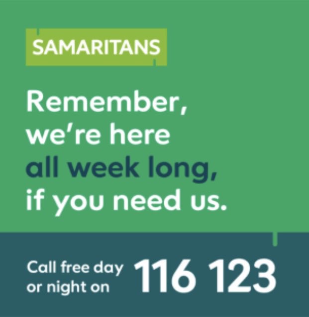HerefordSams's tweet photo. Whatever the day, whatever the time our Listening Volunteers are always ready to take your call. You matter. 💚
Call us and talk through what’s on your mind. 📱 116 123
#Samaritans
#Herefordshire
#Herefordshire
#TalkToUs https://t.co/EGLAf3ikoM