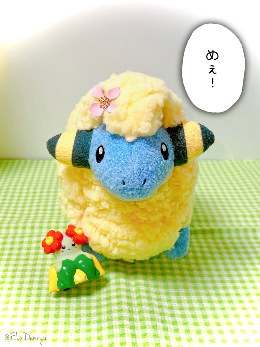 🐑🩵🌸🩷🎀 #メリープ #モココ #ポケぬい