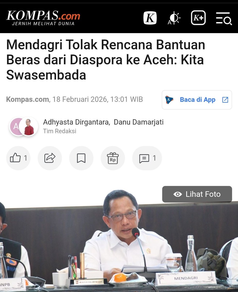 Lha, baru beberapa hari lalu baca berita Mendagri tolak bantuan beras karena Indonesia sudah swasembada.  Mentan juga belum lama bangga kalau kita swasembada. Auk ah, makin ke sini makin ke sono.