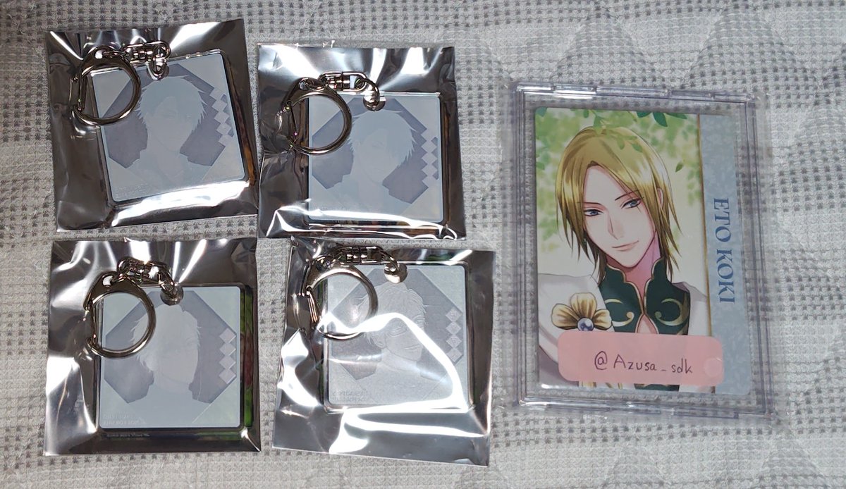 Azusa_sdk's tweet photo. 【交換】 ツキプロ SQ ALIVE カラ鉄 アクリルストローチャーム

譲)
・宗司2。
・守人2。
・大。
・壱流。

求)
・剣介。
★衛2。
★翼。
・英知。

★を優先で求めております。
纏めてのお声掛けですと嬉しいです。

→ https://t.co/oCV9nz8QsZ