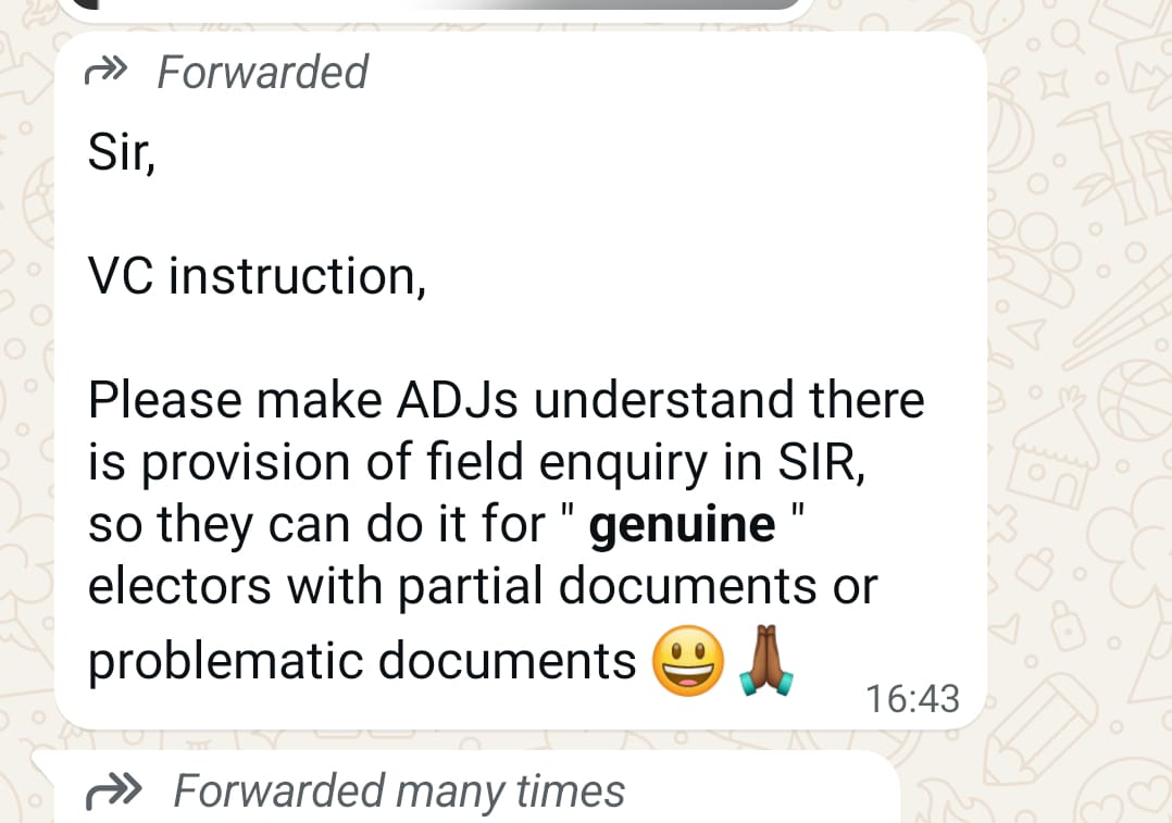 It is utterly shameful and a blatant assault on our Democracy that even after the Historic Order of the Hon'ble Supreme Court of India mandating Judicial oversight of the SIR exercise in West Bengal, under the able leadership of the Hon'ble Chief Justice of the Calcutta High