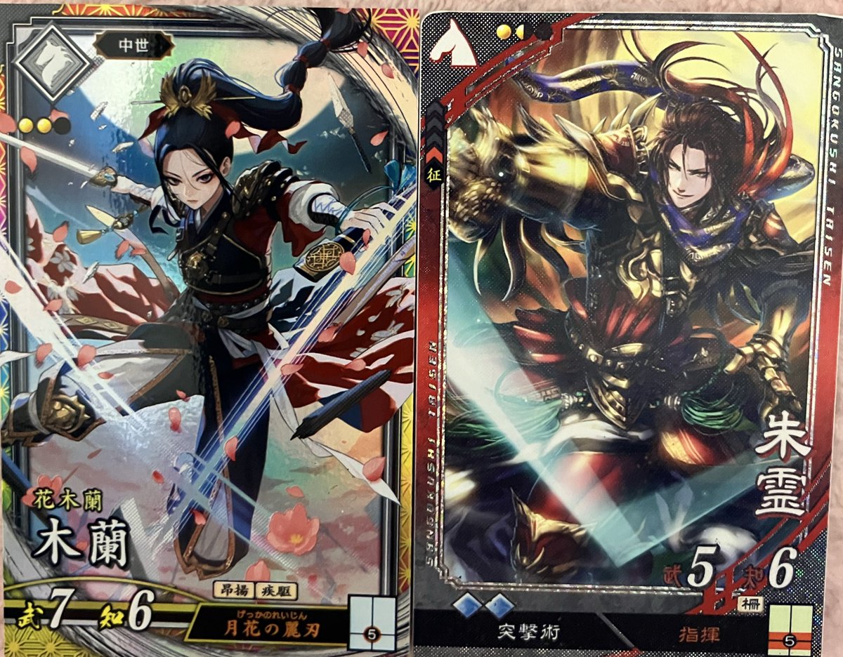 剣の筋が似てる2人です。 朱霊 異彩24pt（常にMAX） 木蘭 異彩 0pt