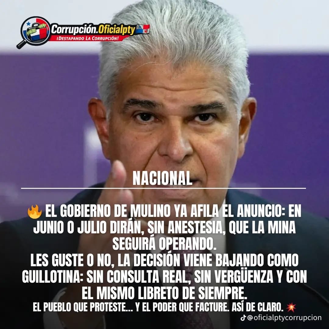 CarolinaIsabelF's tweet photo. Lo que está haciendo José Raúl Mulino con la mina es inaceptable: pretende reabrir Cobre Panamá en contra de la voluntad que el pueblo expresó en las calles, mientras se denuncian silencios y presiones contra sindicatos, líderes indígenas y ciudadanos que se oponen; gobernar ignorando el rechazo masivo e intentar imponer una decisión que afecta la soberanía y el ambiente no es liderazgo, es autoritarismo. Si de verdad vivimos en democracia, que lo demuestren: se necesita un referéndum nacional para que sea el pueblo quien decida. Y si no hay licencia social ni respaldo popular, First Quantum Minerals tiene que irse.