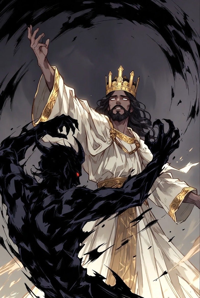 In the end,

The demons lose.

Jesus wins.