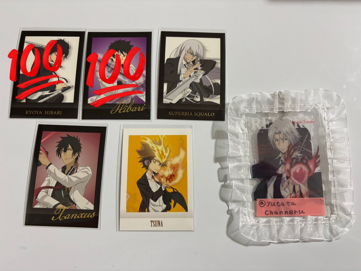 yutatachanneru's tweet photo. 【交換 譲渡】

家庭教師ヒットマンREBORN! ぱしゃこれPREMIUM

譲⇒綱吉1 スクアーロ1 XANXUS1

求⇒画像2枚目 獄寺

1枚からも交換受付しております。
検索からもお気軽によろしくお願いいたします。 https://t.co/iZulB2FjkE