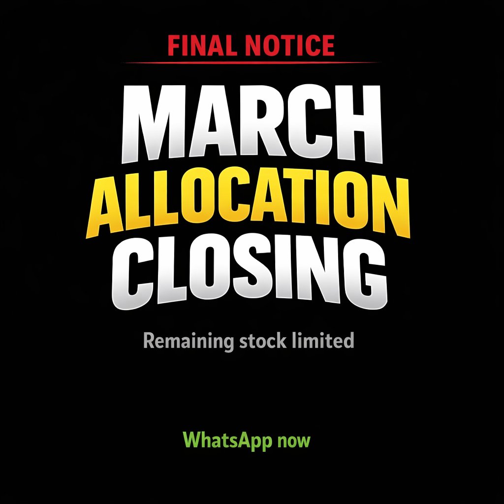 KASIpromotions's tweet photo. Final notice.

March allocation closing.
Remaining stock limited.

Secure your order now.

#FinalCall #BulkOrders #WholesaleNamibia #ThermalRolls #RetailSupplies #BusinessUrgency https://t.co/pHzYkpfBTr