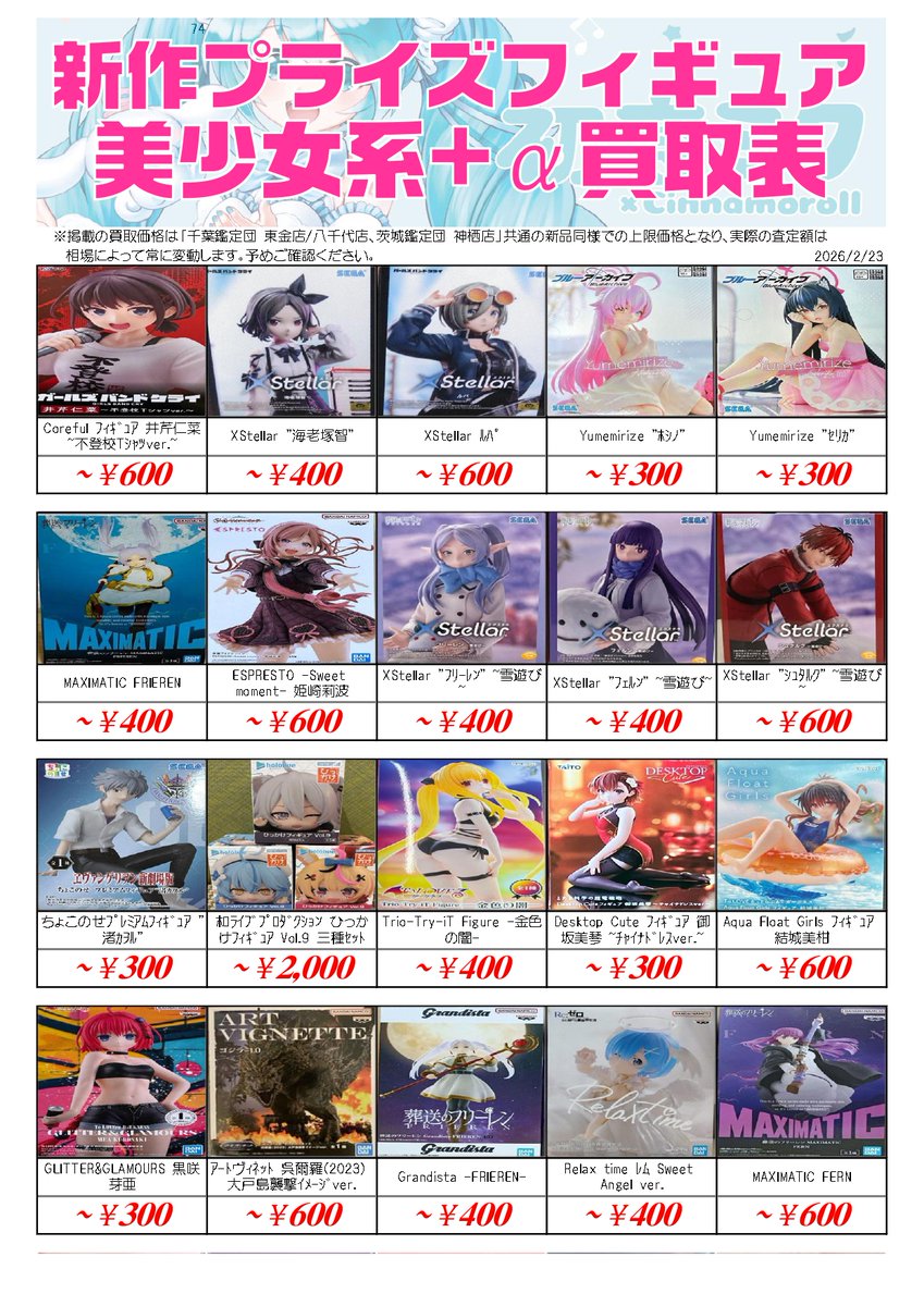 ✨新作プライズフィギュア買取情報✨ (美少女系+α) プライズフィギュア
