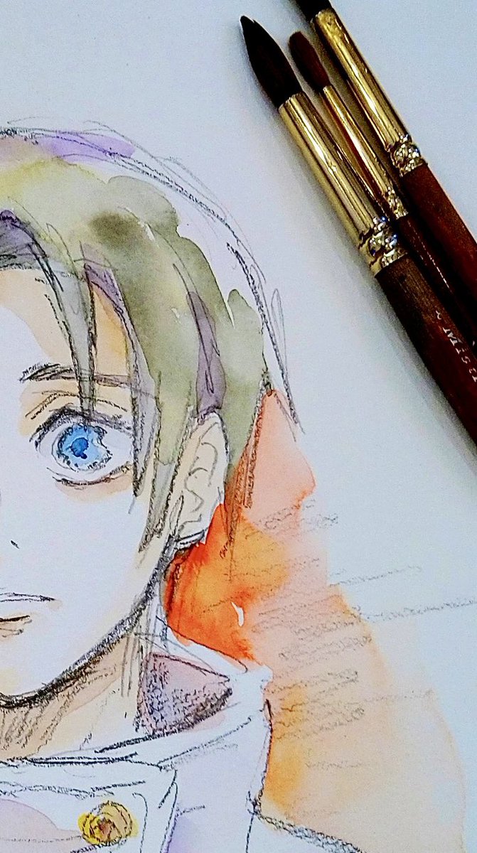 水彩で描くアナログも大好きだよ