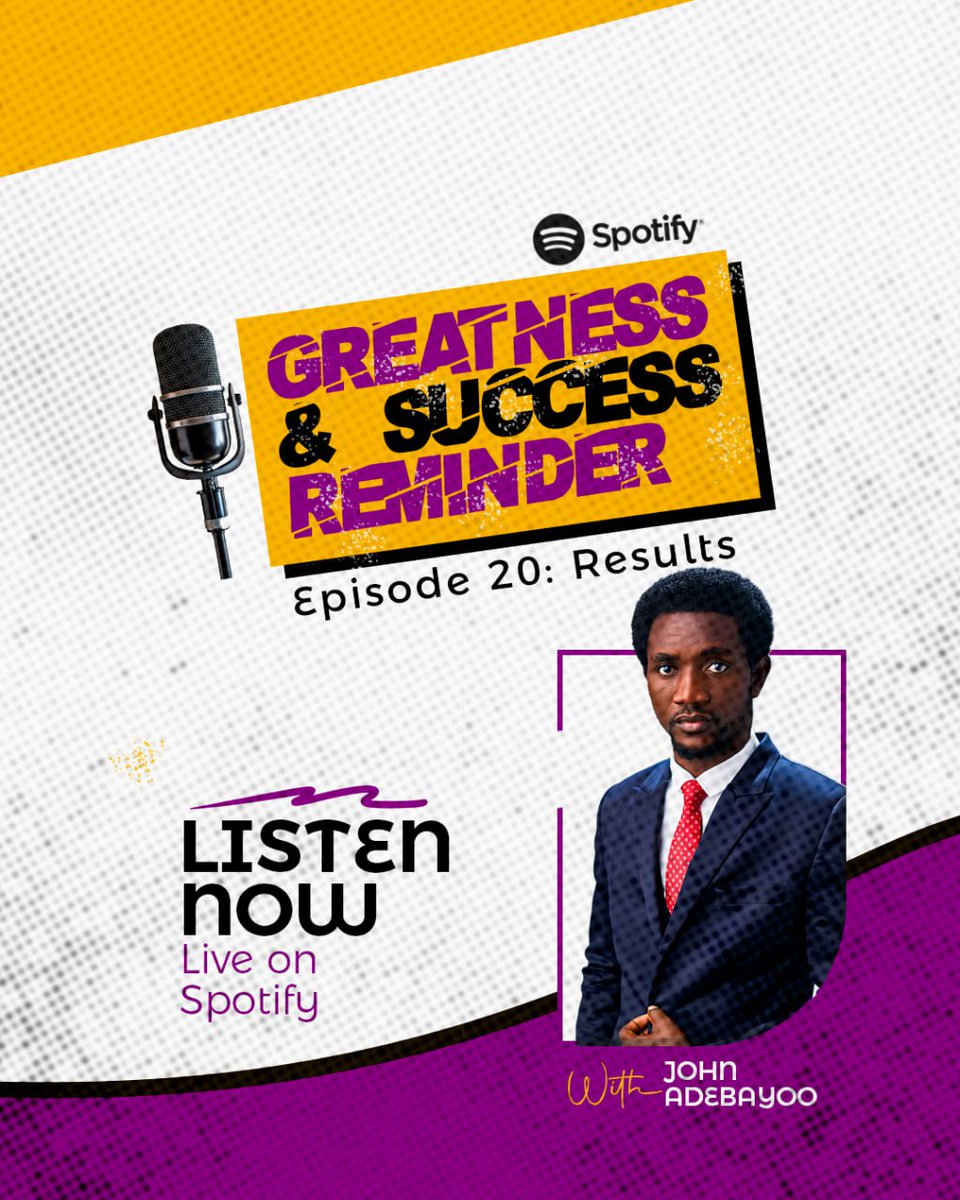 johnadebayoo's tweet photo. You’re not stuck.

You might just be inconsistent.

There’s a reason some people are magnified… and others remain unseen.

I break it down in 3 minutes.

🎧 Full episode on Spotify.

https://t.co/XwMdKz21dW

#Consistency #Discipline #FaithAndWork https://t.co/dgvdTqntet
