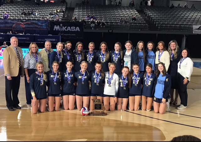 heliascatholic's tweet photo. Join us Tues., Feb. 24 as we unveil the 2025 Class 3 Volleyball State Championship banner between the varsity girls (6:00 PM) and varsity boys games in the Field House! Come celebrate our championship team &amp; coaches! 🏐💙 #SaderStrong #StateStateState https://t.co/zzwiiLQDAO