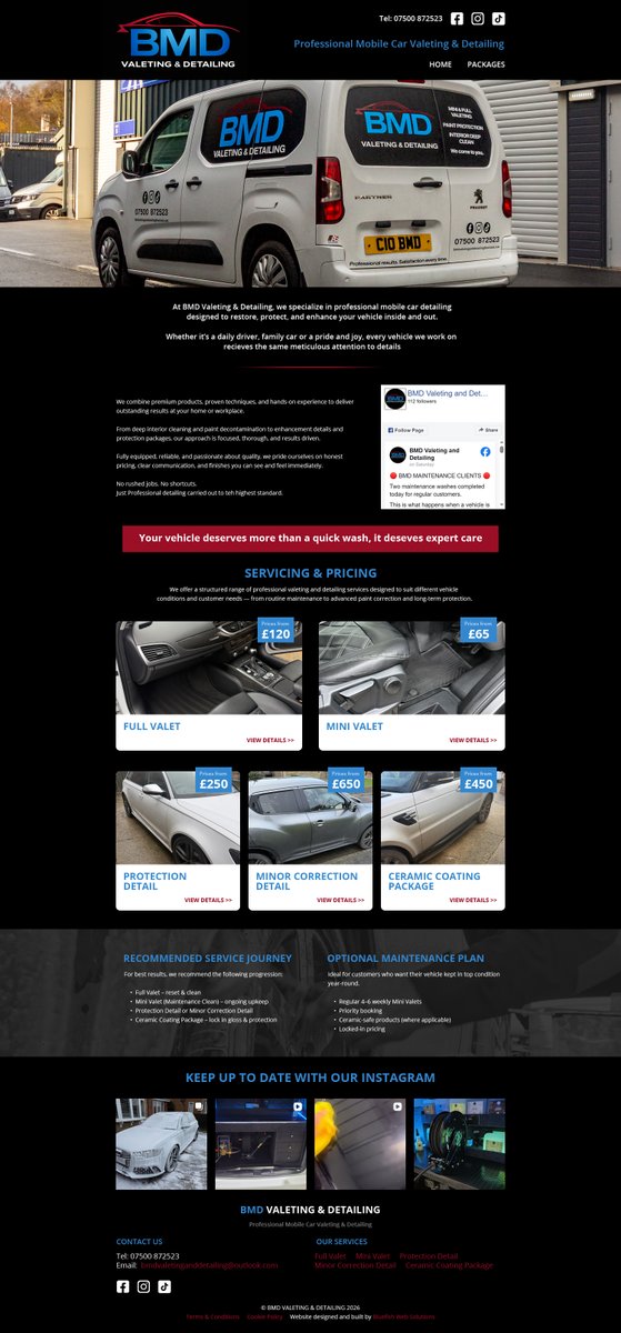 bluefishwebdsgn's tweet photo. Client BMD Valeting &amp; Detailing are happy with the concept for their new website, they specialize in professional mobile car detailing designed to restore, protect, and enhance your vehicle inside and out. #WebDesign #carvaleting #cardetailing https://t.co/saYxXoJ6eh