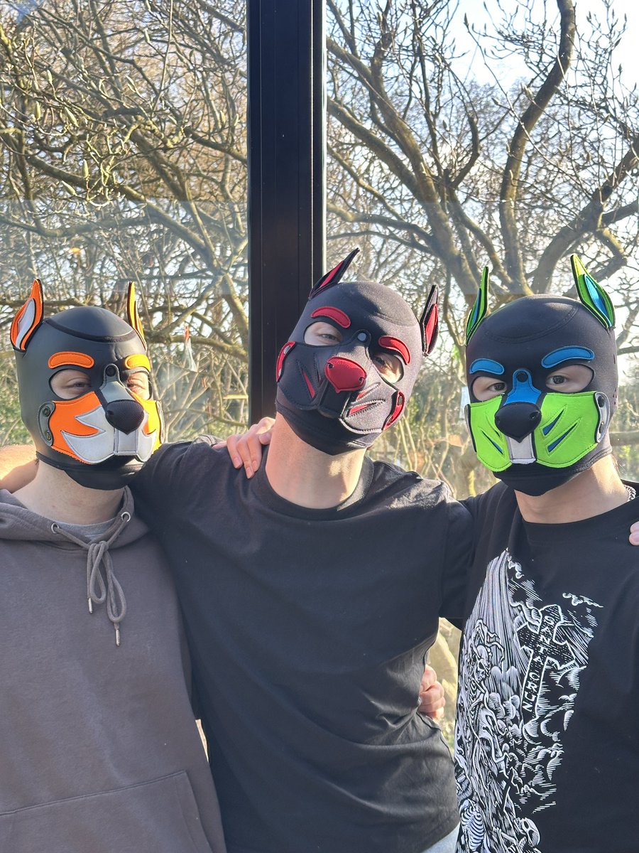 _PupNova_'s tweet photo. Fuckkin love the dawgs‼️ so glad we met 
🟠-@foxpupkit 
🔴-@PupKyroo https://t.co/38lACLq9fL