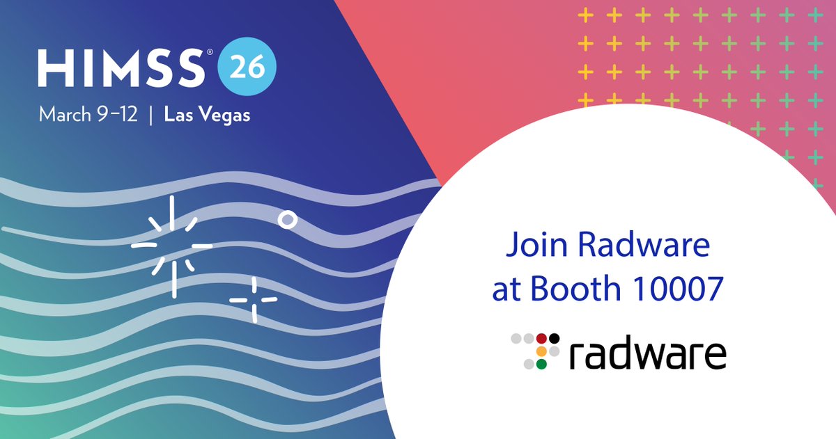 Radware will show how integrated protection across Cloud WAF, API Security, DDoS, and application delivery provides consistent defense for modern healthcare environments.

Booth 10007
Book a meeting with us: ow.ly/GPuB50Y56PU

#HealthcareSecurity #HIMSS26
