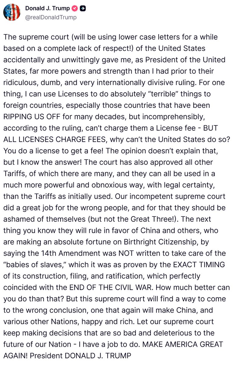 Commentary Donald J. Trump Posts From Truth Social tweet media