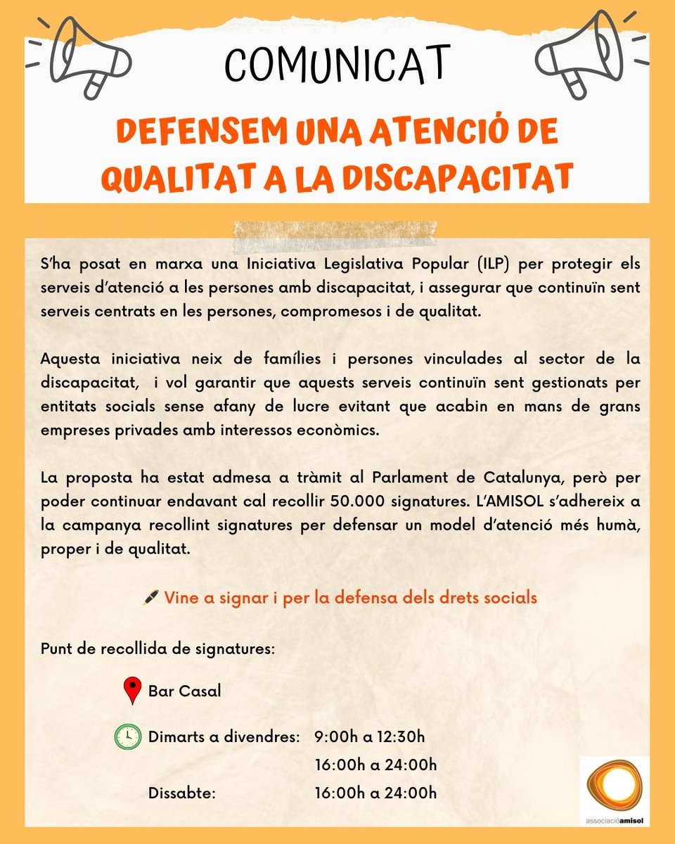 Associació Amisol tweet media