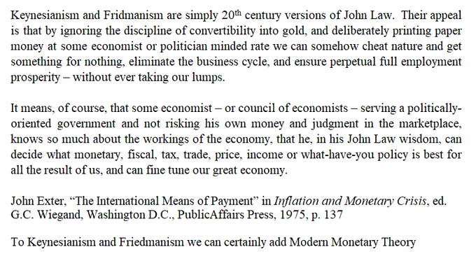 The great John Exter on 'Keynesianism' &amp; 'Friedmanism.' '...that he in his John Law wisdom....'
x.com/cboyack/status…