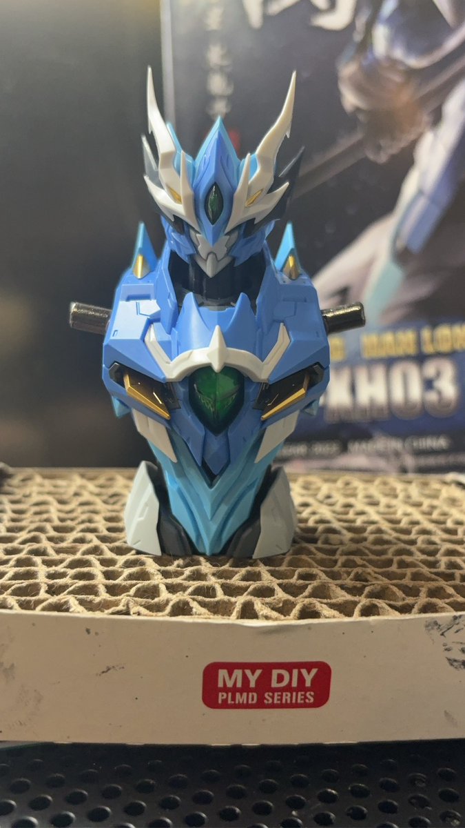 魔導核（#中華プラモ）の青龍を作り始めました😊 角が尖りすぎてて