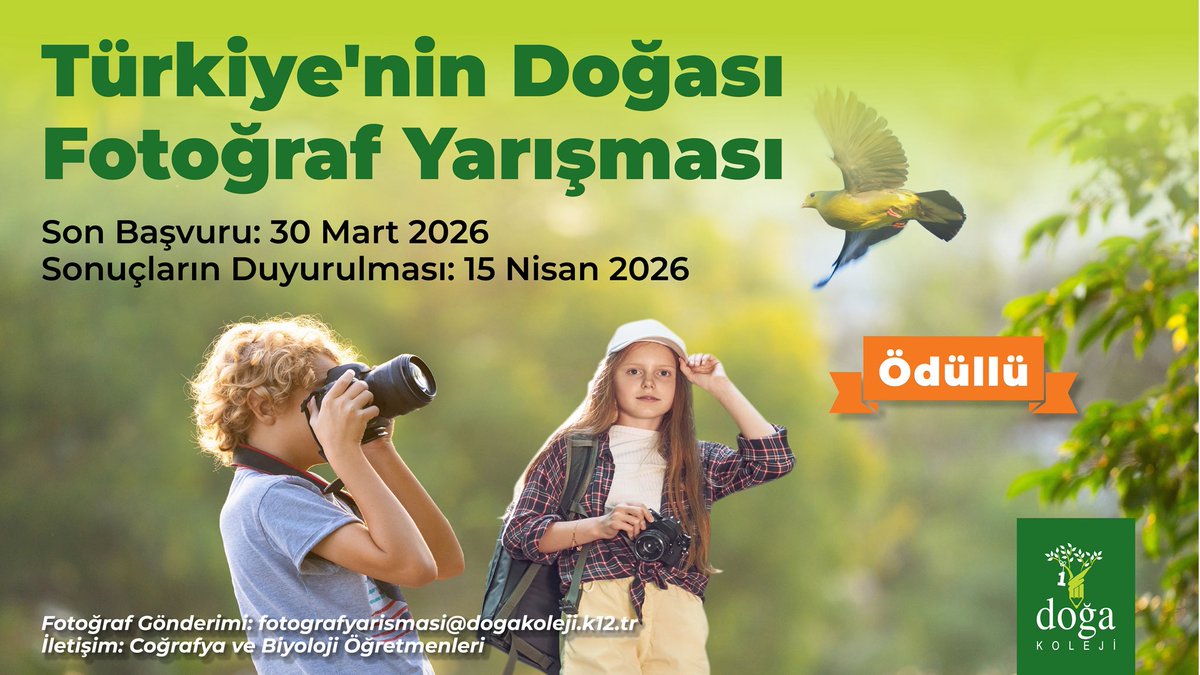 Türkiye’nin Doğası Ödüllü Fotoğraf Yarışması başlıyor! 📸

Doğa’nın renklerini, canlılarını ve en özel anlarını objektifinle yakalamaya hazır mısın?

⏳ Son Başvuru: 30 Mart 2026
🏆 Sonuçların Açıklanması: 15 Nisan 2026
🪪 Tüm katılımcılara sertifika verilecektir.

Fotoğraf
