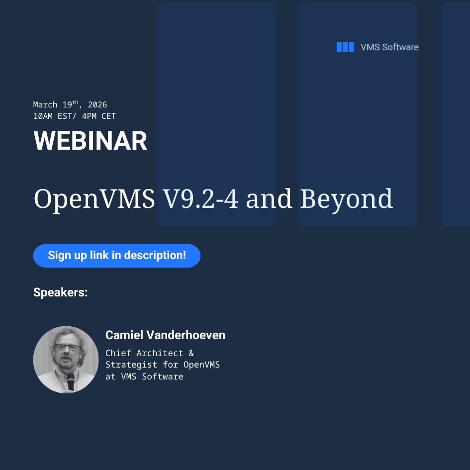 VMS Software Inc. tweet media