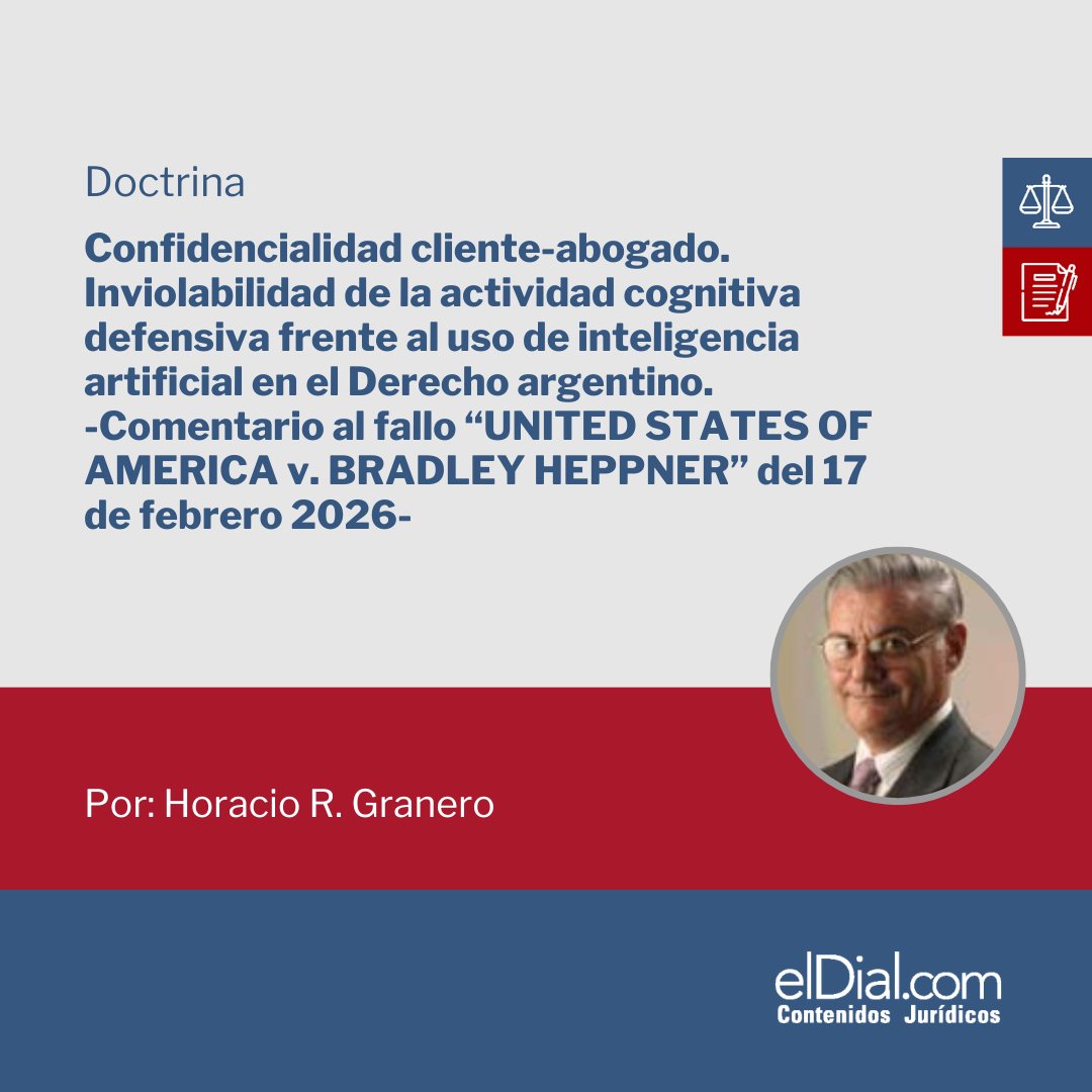 🔗 Link: tinyurl.com/6ffzempn

📌 Si querés acceder a todos los fallos, artículos de doctrinas y normas legales, suscribite a elDial.com | ¡Podés probarlo gratis!