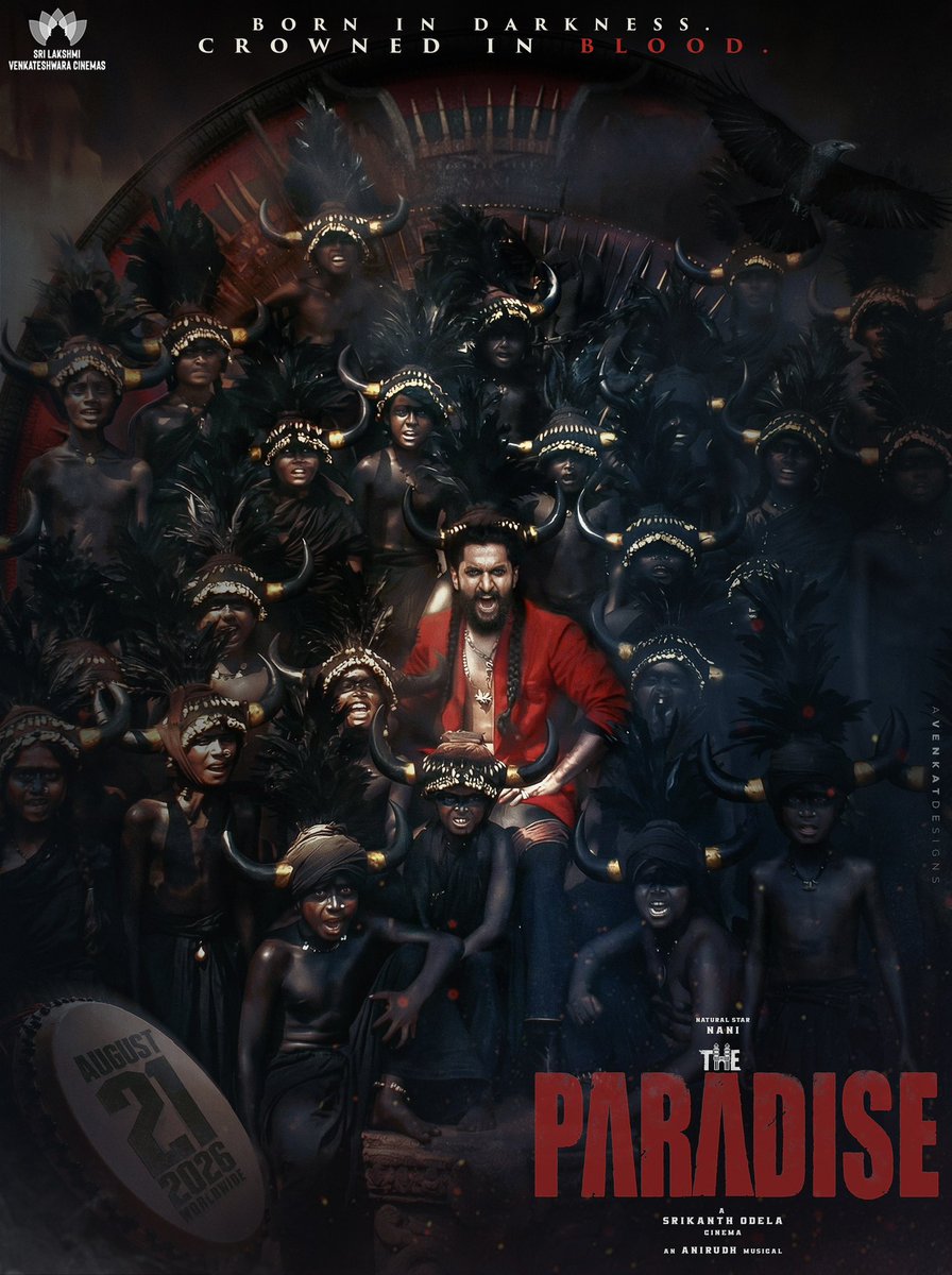 avenkattweets's tweet photo. Born in darkness. Crowned in blood. 💥🔥

Poster design concept for Paradise 🔥
A vision of raw dominance, ritual, and rebellion.

Designed by @avenkattweets 

@NameisNani @odela_srikanth @anirudhofficial  @TheParadiseOffl @SLVCinemasOffl #Aayasher #Paradise https://t.co/MMtzj5GH8f