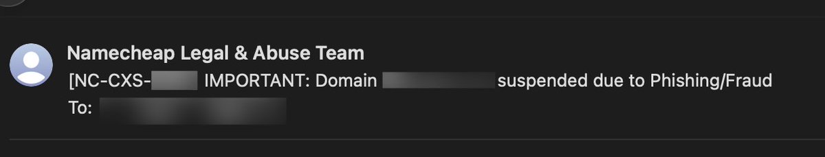 So <a href="/Namecheap/">Namecheap.com</a> suspending domains out of nowhere?
This is a regular Ghost newsletter platform, how can your fraud algo be that bad?